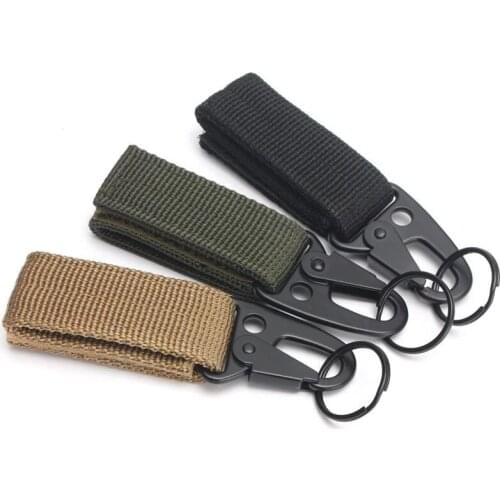 2PC Carabiner High Strength Nylon Key Hook MOLLE Webbing Buckle Hanging System Belt Buckle Hanging Camping Hiking Accessories