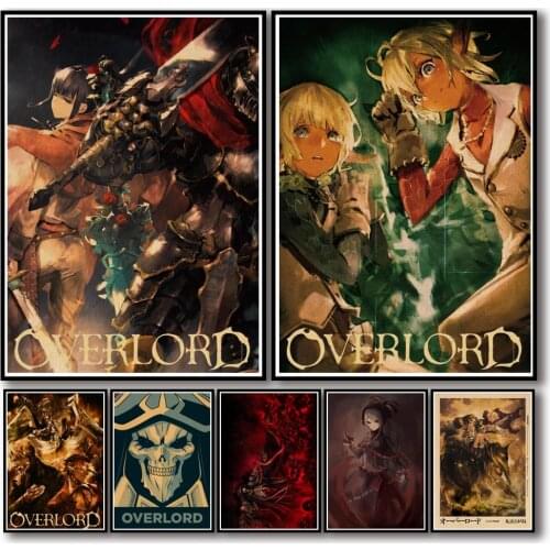 46 Designs Anime OVERLORD Kraftpaper Poster HomeDecal Painting Wall Sticker for Coffee House Bar