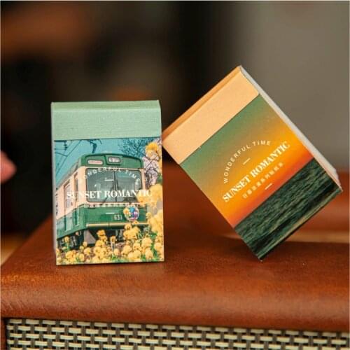 50 Sheets Sunset Romantic Natural Scenery Stickers Book Decor Scrapbooking Album Journaling Aesthetic Cute Stationery Sticker