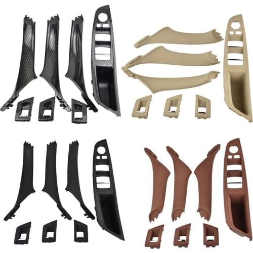 7PCS LHD For BMW 5 series F10 F11 F18 Left/Right Hand Driving Car Interior Inner Door Handle Panel Pull Trim Cover Storage B