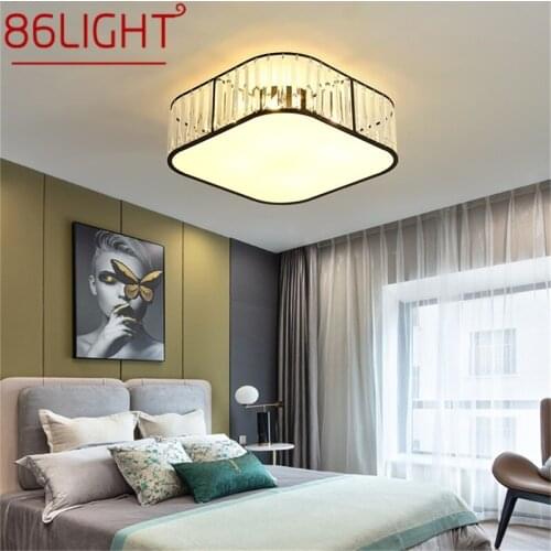 86LIGHT Modern Ceiling Light Square Luxury Gold LED Lamp Fixtures Home For Dining Room Decoration