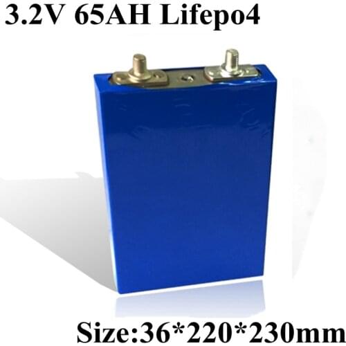 High Capacity 3.2v Lifepo4 Battery Cells 65Ah 200A for Diy Facewell Lifepo4 50Ah Pack 12v Battery Lifepo4 60ah Electric Vehicle