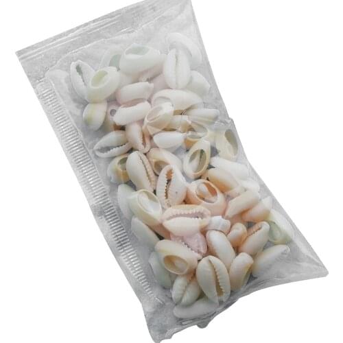 65pcs DIY Small Bulk Cut Beach Sea Natural Shell Conch Beads Cowry Cowrie Tribal Jewelery Craft Accessories Holes