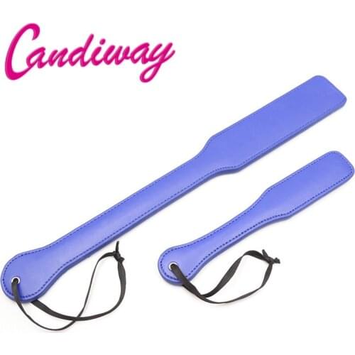 Candiway Fascinated Purple Foreplay Flirting Faux Leather Wide Paddle Adult SM Slave Roleplay Game Sex Toys For Couples