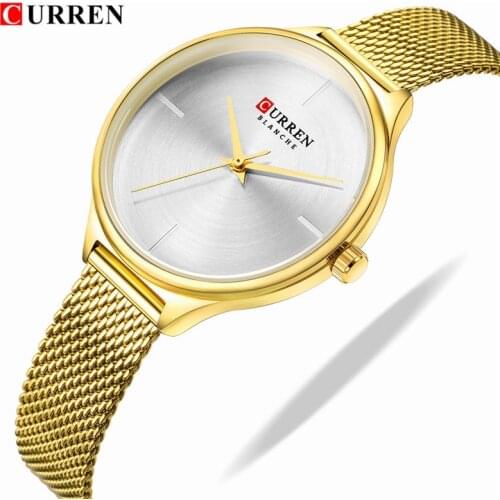 CURREN Women Watches Top Brand Luxury Fashion Female Quartz Wrist Watch Ladies Leather Waterproof Clock Girl Relogio Feminino