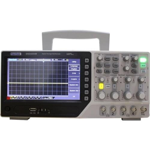 Hantek DSO4254B Digital Storage Oscilloscope 4CH oscilloscope+EXT+DVM+auto range function 1GS/s sample rate SD card storage