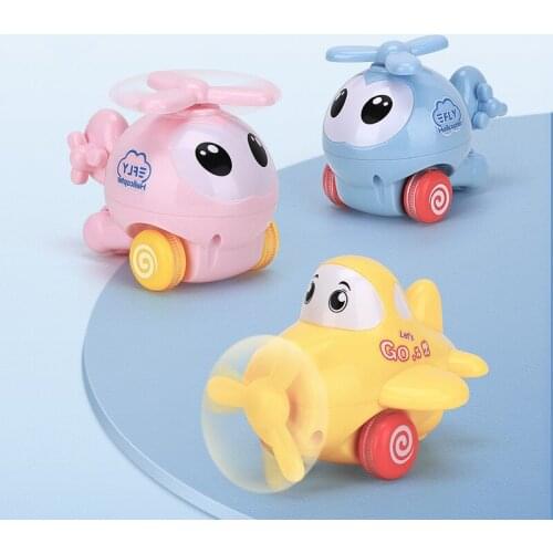 4 colors 8cm cute classic toys small plane action funny model clockwork inertia car doll color children christmas gift baby toy