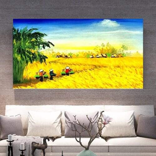 GATYZTORY Large Size Frame 60x120cm Harvest DIY Painting By Numbers Landscape Modern Home Wall Art Picture Acrylic For Home Art