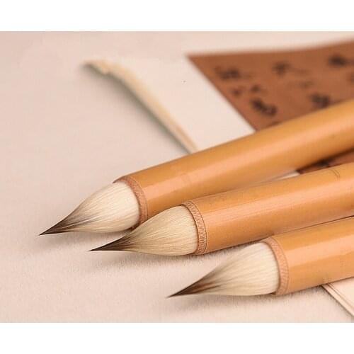 Chinese calligraphy small regular script brush wrapped with paper, chicken pitch pen, Zihao wolf sheep, and imitation of Tang