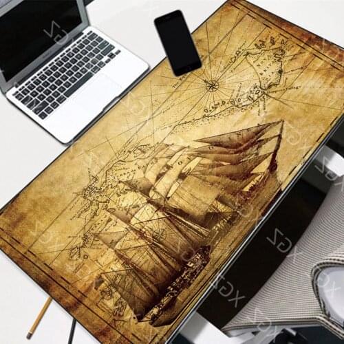 XGZ Ancient Nautical Map Mouse Pad Mouse Notbook Computer Padmouse Van Gogh Gaming Mousepad Gamer To Keyboard Mouse Mats Gaming