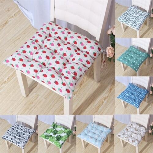Chair Seat Cushion Mat Flower Leaf Cartoon Pattern Cushion Pad with Tether Soft Hip Massage Coccyx pain Relief Mat