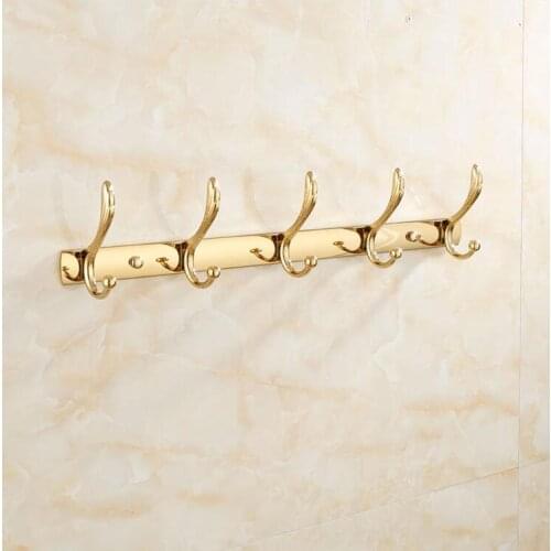 High quality Europe style zinc alloy material gold Finish Bathroom robe hooks Coat Hook,Wall Hook free shipping