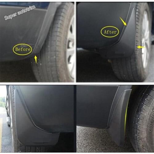 Lapetus Plastic Protective Cover Kit For Renault Kadjar 2016 - 2020 Front & Rear Mudguards Mud Flap Flaps Splash Guards Fender