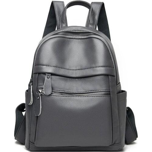 2021 New High Quality Backpack PU Leather Backpacks Women Travel Backpack School Bags For Teenage Girls Shoulder Bag