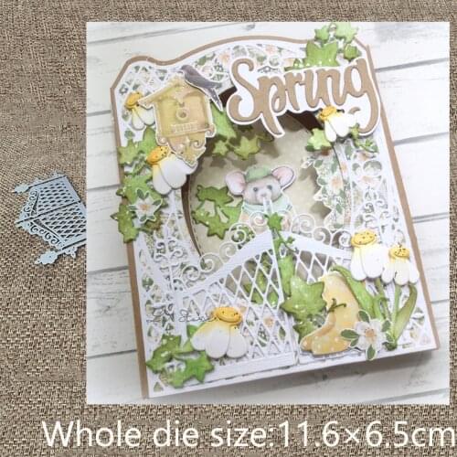 New Design Craft Metal stencil mold Cutting Dies Lace fence door decoration scrapbook die cuts Album Paper Card Craft Embossing