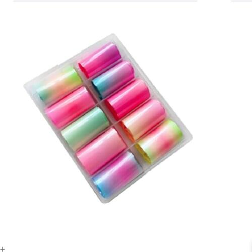 New Nail Art Fluorescent Transfer Paper Set Colorful Fluorescent Starry Paper Nail Sticker 4*100cm Manicure Nail Accessories