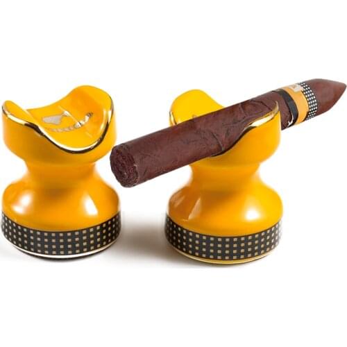 COHIBA Cigar Ashtray Holder Portable Ceramic Cigar Holder Stand Pocket Mini Travel Cigarette Rack Ashtray Smoking Accessories