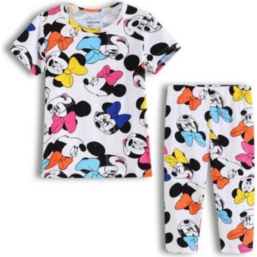 New Kids Clothing Sets Summer Baby Girl Pajamas Kids Pajamas Short Sleeve T-shirts + Shorts Suits Boys Nightwear Homewear
