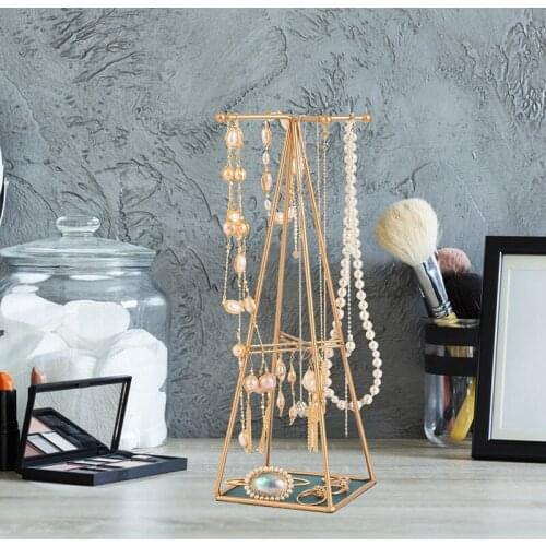 Pyramid New Jewelry Stand Pearl Necklace Precious Metal Bracelet Earrings Display Activity Counter Display Stand