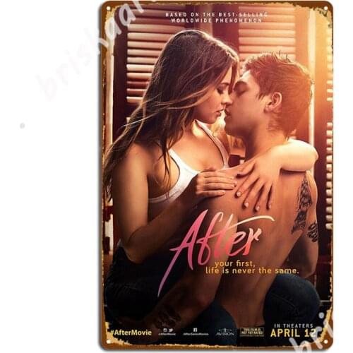After Movie Hero Fiennes Tiffin And Josephine Langford Metal Signs pub Garage Club personalized Poster Tin sign Posters