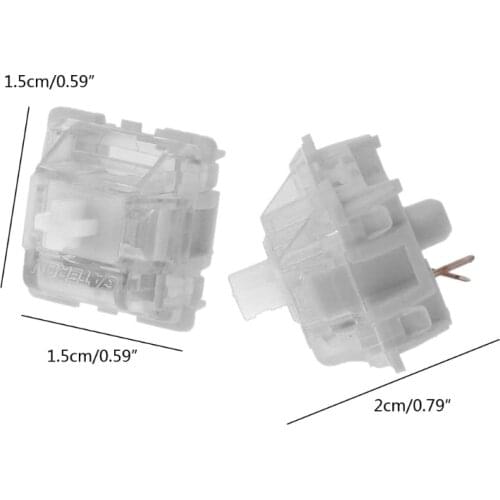 R58A 10Pcs/pack Gateron SMD Clear Switches Mechanical Keyboard 3pins Gateron MX Switches Transparent Case fit GK61 GK64 GH60 MX