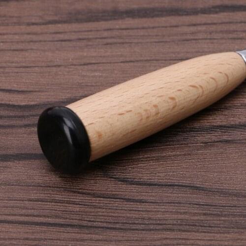 Leather Craft Awl Tool Hole Maker Wooden Handle Sewing Stitching Punching E56C