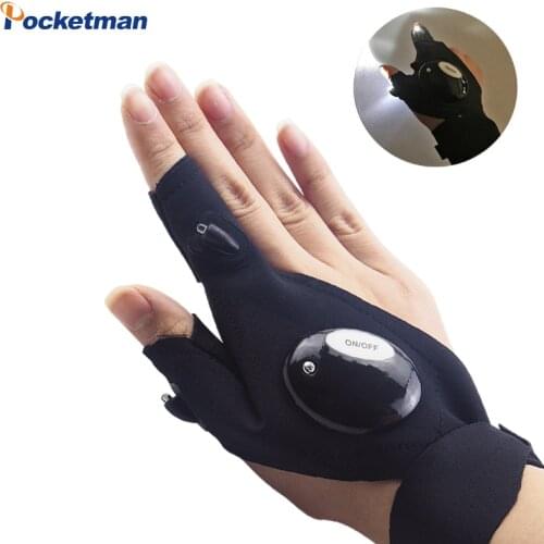 Repairing Finger Light Fishing Magic Strap Finger Glove LED Flashlight Torch Cover Survival Camping Hiking Rescue Tool z20