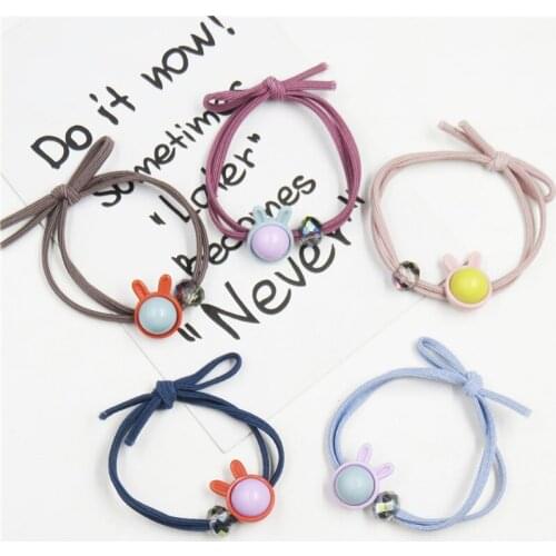 10PCS/LOT Cute Rabbit Elastic Hair Bands For Women Scrunchie Simple Headband Scrunchy Kids Turban Hair Accessories For Girls NEW