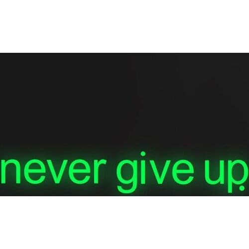 Carved Luminous Inspirational English Phrases Wall Stickers Wallpaper Fluorescent Stickers Self-Adhesive