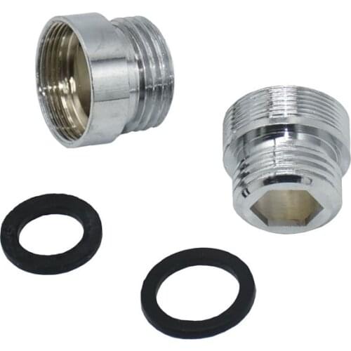 Silver 1/2 to M22 M24 Threaded Connector Brass Water tap Connector for Faucet Adaptor Fitting plating silver white 1pcs