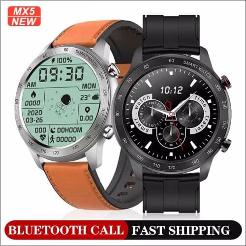 NEW MX5 Bluetooth Call Smart Watch Men Women Music Playback Long Battery IP68 Waterproof Smartwatch For Xiaomi Huawei PK DT95