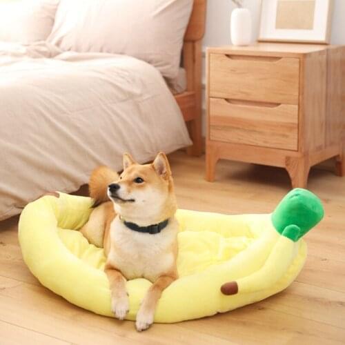 Dog Bed Cat Sofa Cover Blanket MARU Cat House Basket Mattss Banana Shape Warm Kennel Cat Small Pet Bed Cute Puppy Home