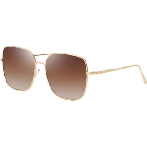 New Design Brown Classic Women Sun glasses Big Frame Metal Individuality Unique Retro Fashion Sunglasses AS027