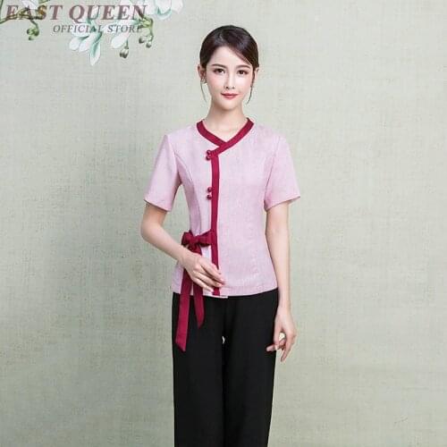 Chinese Style Spa Beauty Salon Uniform Beautician Clothes Wholesales Thai Massage Uniform Beautiful Beautician Uniform AS112