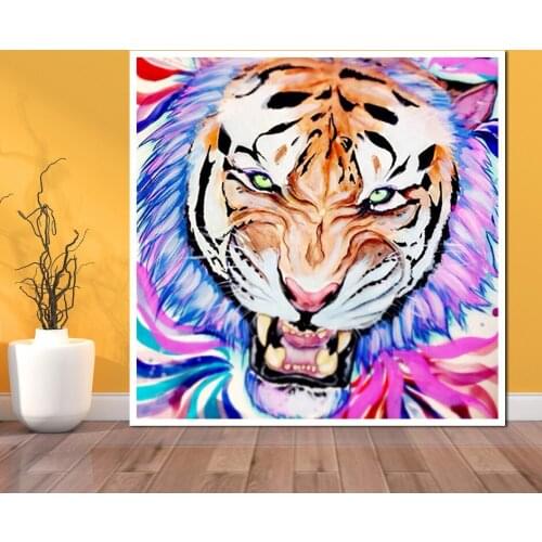 Tiger,Diamond painting,Animal,Full,Diamond Embroidery,Round/Square,Cross Stitch,Needlework,Colorful,Mosaic,Gift,Home Decor