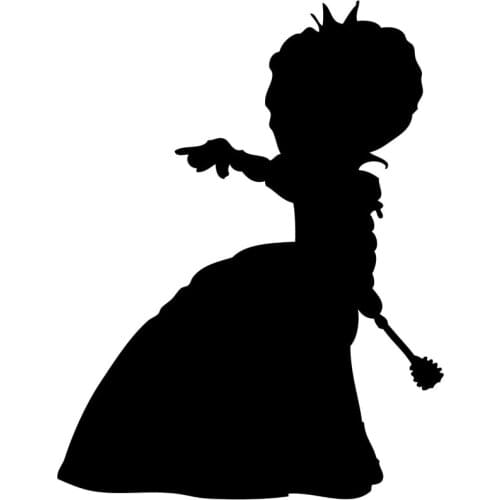 11.7cm*15.1cm Alice In Wonderland Queen Of Hearts Vinyl Stickers Decals Black/Silver S3-6578