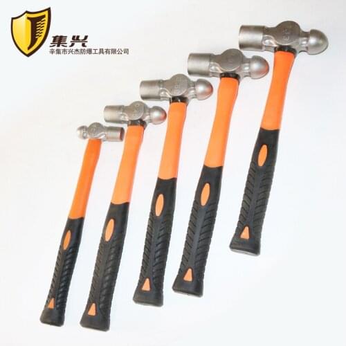 1.36kg/3 lb,304 stainless steel round head hammer, antimagnetic round head hammer, household rubber handle hammer