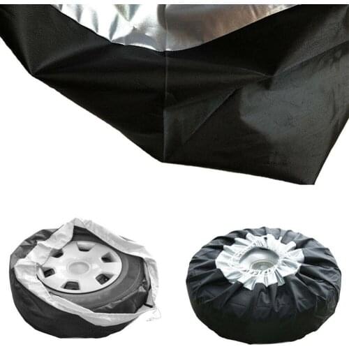 1PC Tire Cover Case Car Spare Tire Cover Storage Bags 4 Protection Season Covers Polyester For Cars Tire Wheel Carry Tote