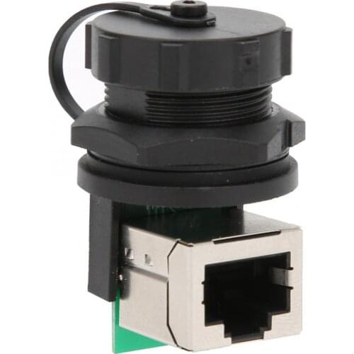 2 Pcs RJ45 Adapter Ethernet Coupler Outdoor IP67 Waterproof Plug Post-Board Double Socket