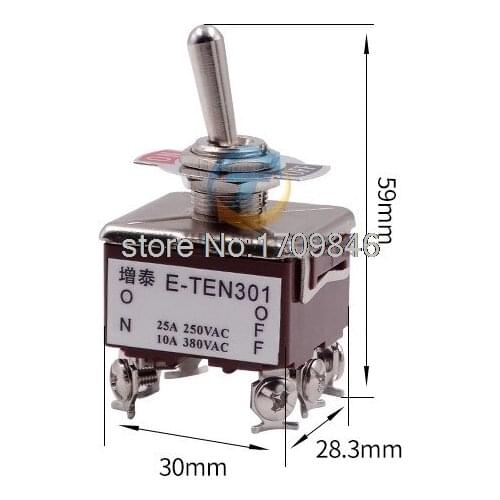 20pcs TPST ON/OFF Industrial Toggle Switches 301 triple pole single throw
