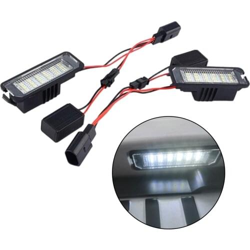 2x LED Number License Number Plate Light Lamp Bulb Assembly Fits for VW Golf Passat CC Eos