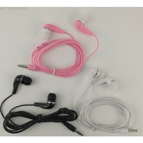 300pcs/lot Wholesale 3.5mm Stereo Soft Transparent In Ear Earphone Earbud Comfortable Wearing Sport Headset for HTC iPhone Cheap