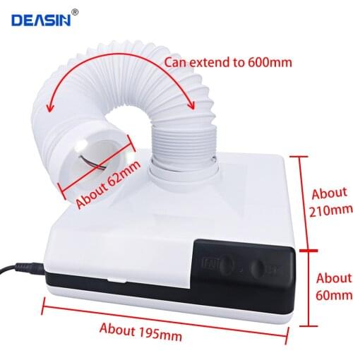 60W Dust Collector Extractor Dental Vacuum Cleaner Dental Lab Equipment Dust Suction Machine for Polishing