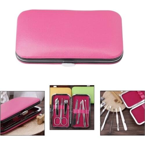 7pcs/set Portable Nail Clipper Manicure Stainless Steel Nail Care Set With Box New
