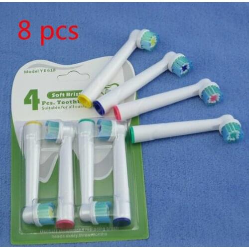 8pcs Electric Kids Children ToothBrush Heads For Oral B EB-10A Pro-Health Stages Interclean White Clean 3D Excel Professional