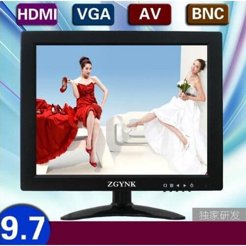 9.7 inch VGA HDMI BNC VGA interface high-definition input industrial security equipment monitor computer liquid crystal displays
