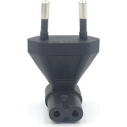 2-Pin Europe CEE7/16 Male To Iec 320 C7 Female Ac Adapter 2.5A, Eu Industrial Heavy Power Converter