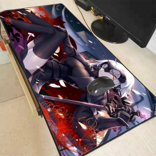 XGZ Anime Fate/Grand Order Large Gaming Mouse Pad Locking Edge Mouse Mat for Laptop Computer Keyboard Pad Desk Pad for Dota LOL
