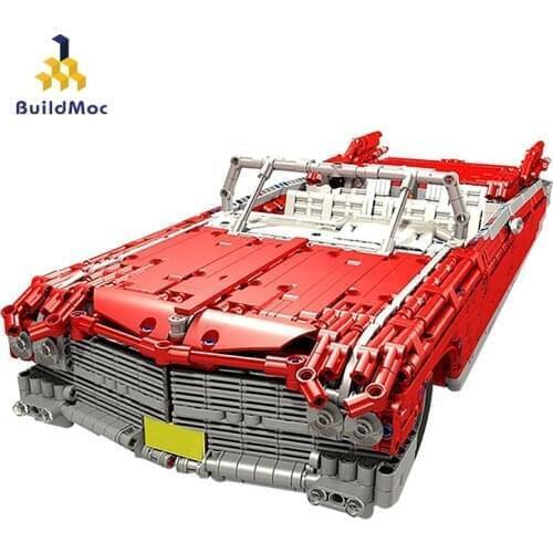 BuildMoc high-tech series Roadster Cadillac RC Car The MOC-3078 Veneno Roadster Function Model Kit Building Block Brick Toy