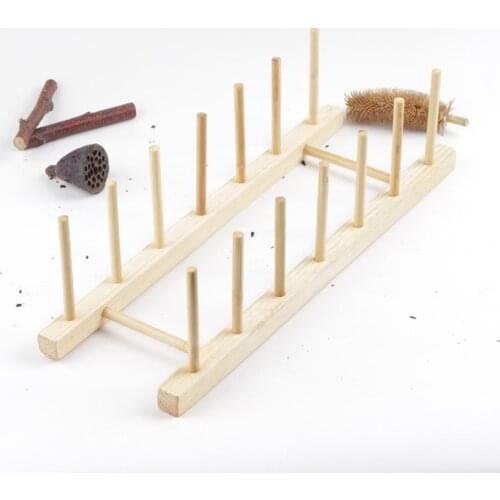 Wooden pot cover rack drain bowl chopping block display rack kitchen appliances storage rack